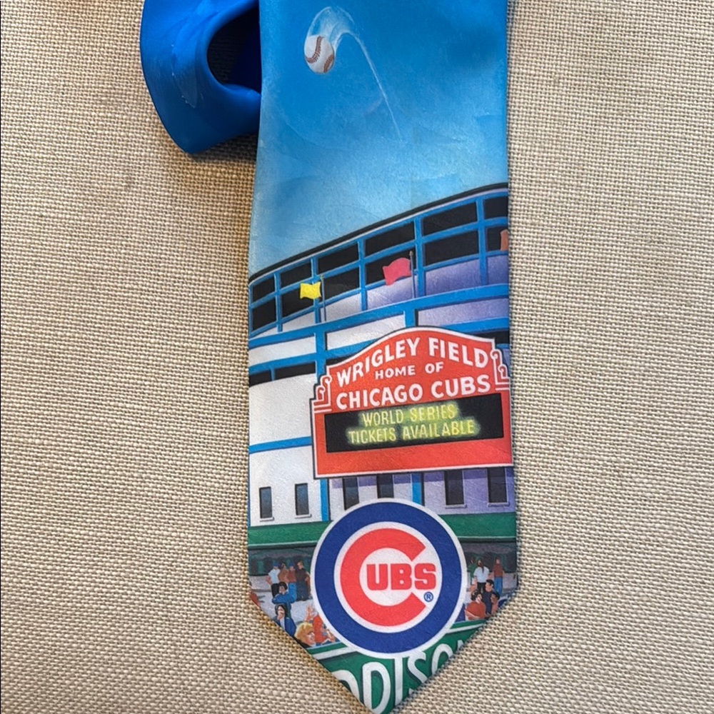 Ralph Marlin Blue Chicago Cubs Tie